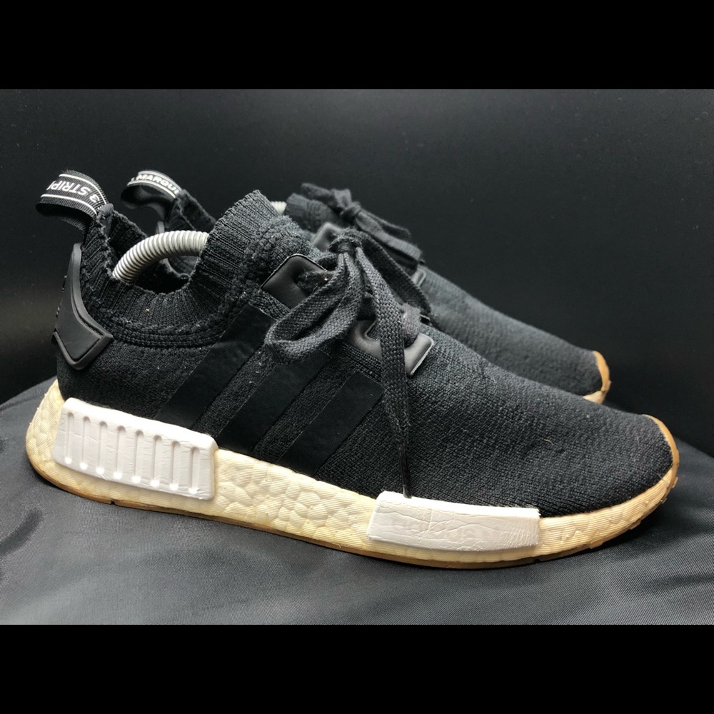 Adidas NMD R1 Primeknit “Black Gum” Size 8.5